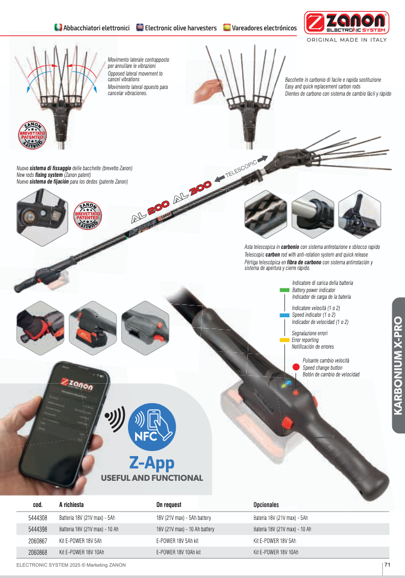 Abbacchiatore Zanon KARBONIUM X PRO