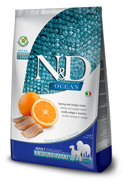 Farmina N&D Secco Cane Merluzzo, zucca e arancio Pumpkin Adulti Medium-Maxi 2,5 kg - Il mio negozio