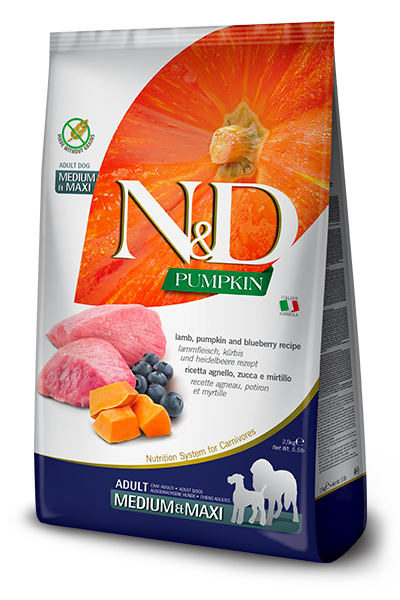 Farmina N&D Secco Cane Agnello, zucca e mirtillo Pumpkin Adulti Medium-Maxi 12 kg