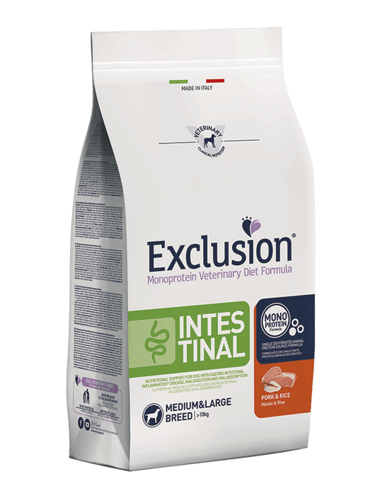 EXCLUSION MEDITERRANEO MONOPROTEIN – MAIALE & RISO MEDIUM/LARGE BREED 2 kg - Il mio negozio