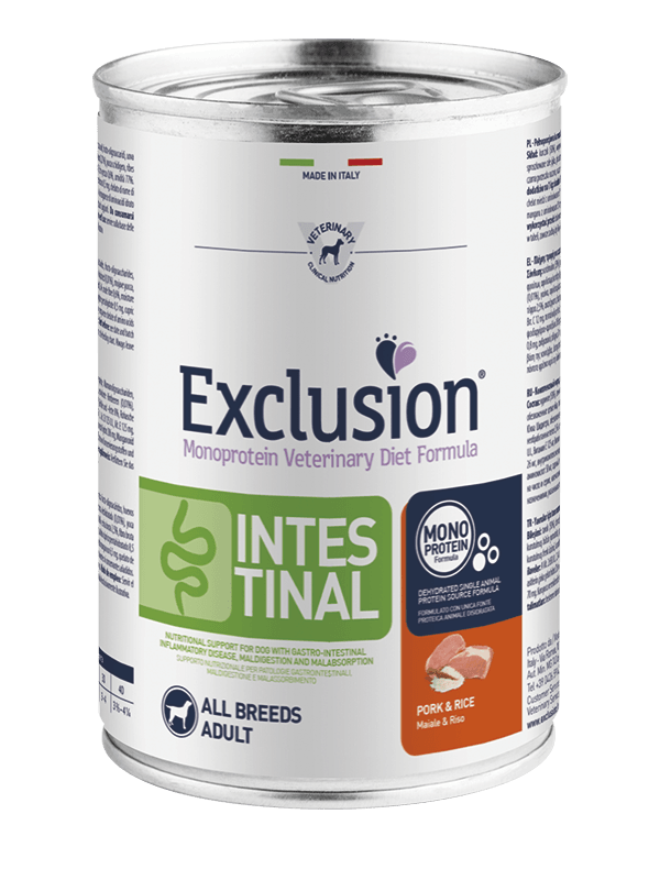 EXCLUSION MONOPROTEIN – MAIALE E RISO ALL BREEDS 400 g - Il mio negozio