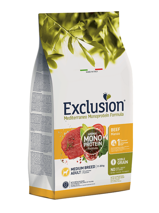 EXCLUSION NOBLE GRAIN MONOPROTEIN – ADULT MANZO MEDIUM BREED 12 kg - Il mio negozio