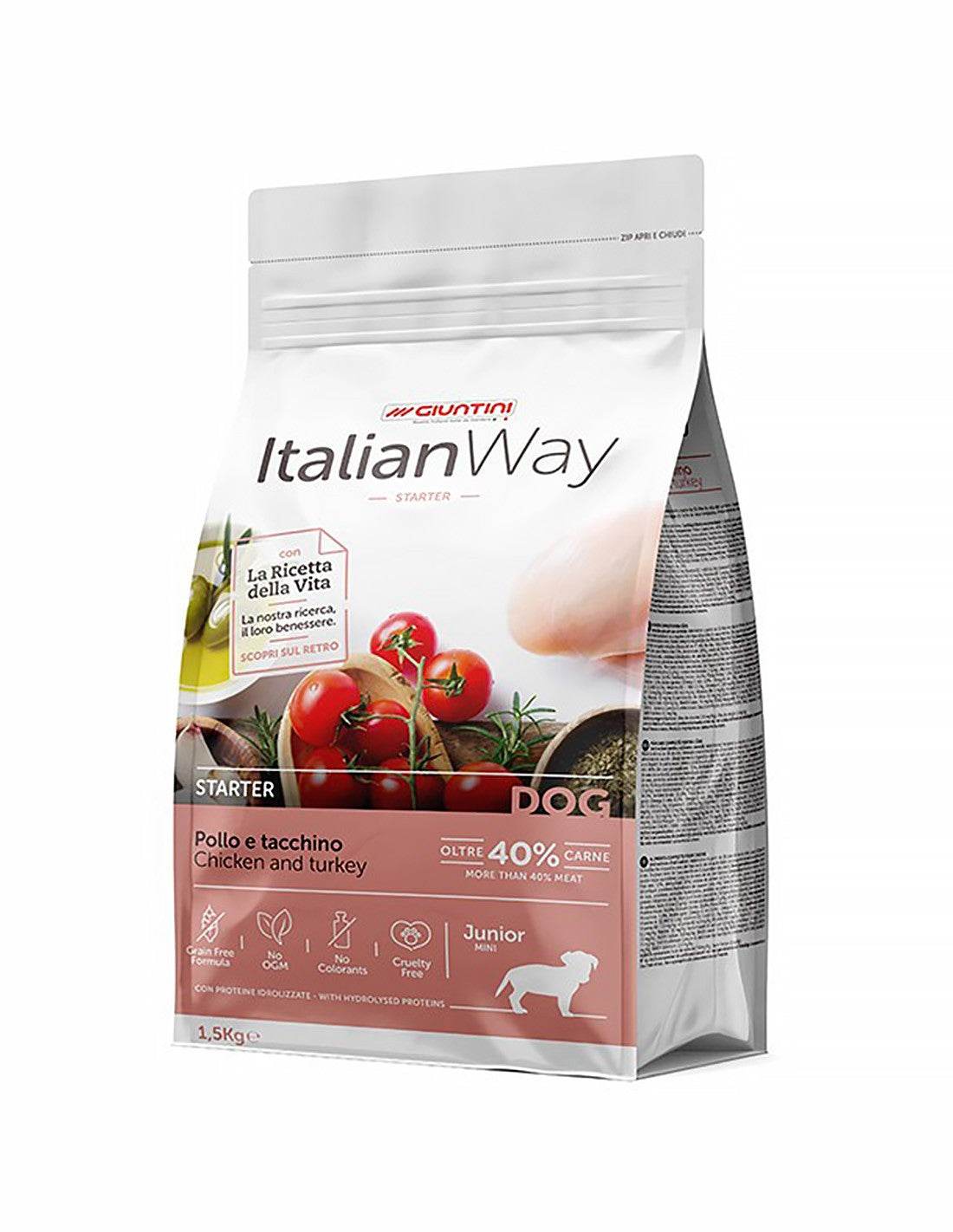 ItalianWay Dog Starter Junior Mini – Pollo e Tacchino 8 kg. - Il mio negozio