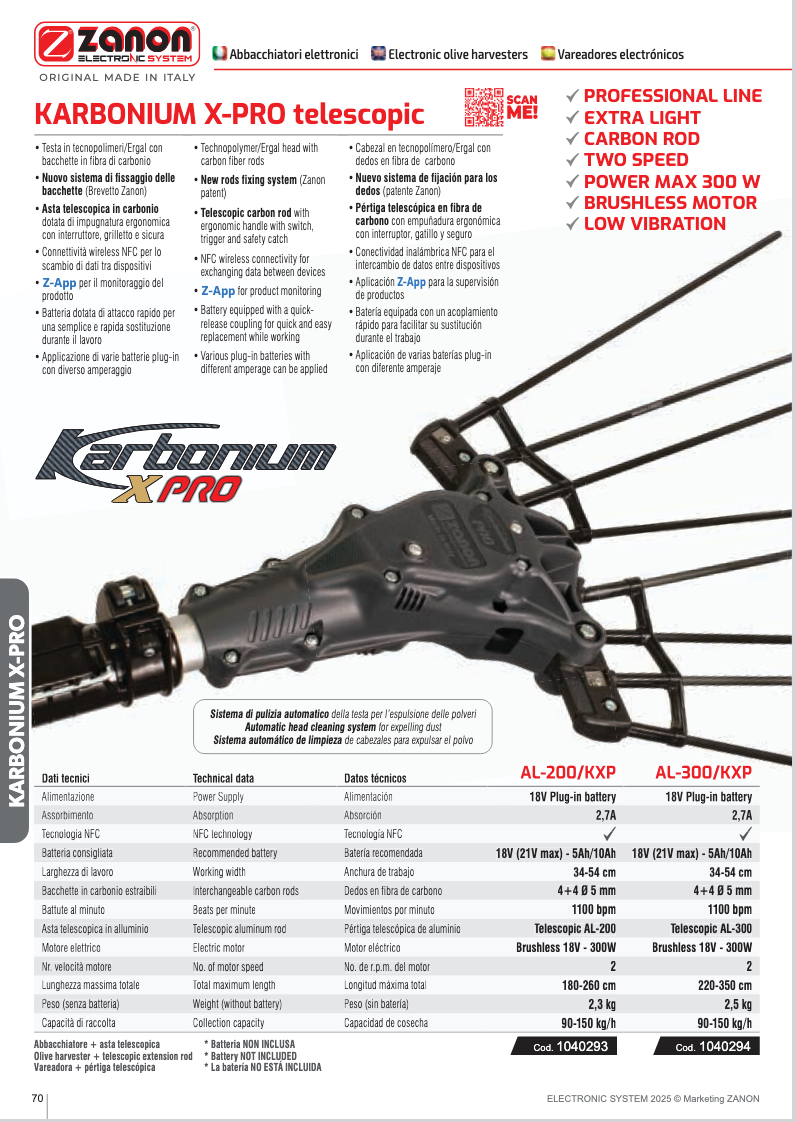 Abbacchiatore Zanon KARBONIUM X PRO