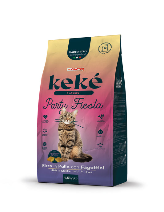 Keké Adult Party Fiesta – Ricco in Pollo con Fagottini al Formaggio 1,5 Kg.