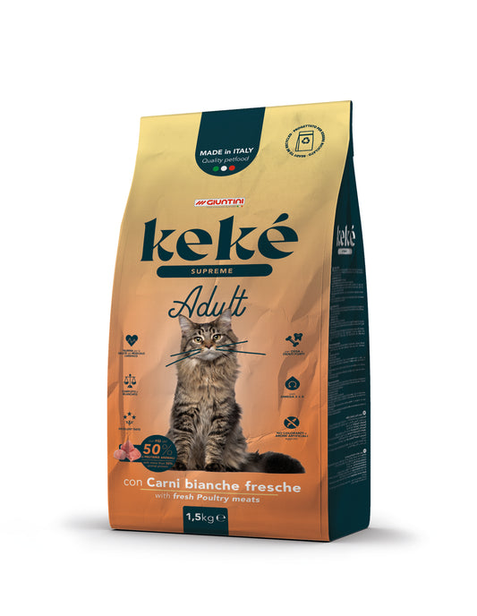 Keké Supreme Adult – Carni Bianche Fresche (1,5 kg)