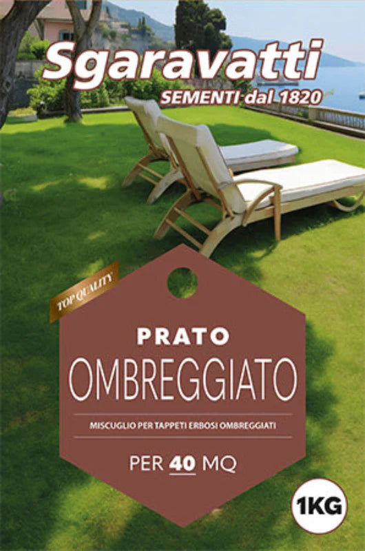 sementi sgaravatti prato verde ombreggiato da 1 kg per 40 mq
