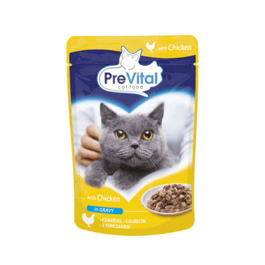 Bustina Prevital Per Gatti Adulti con Pollo in salsa 100 gr - Il mio negozio