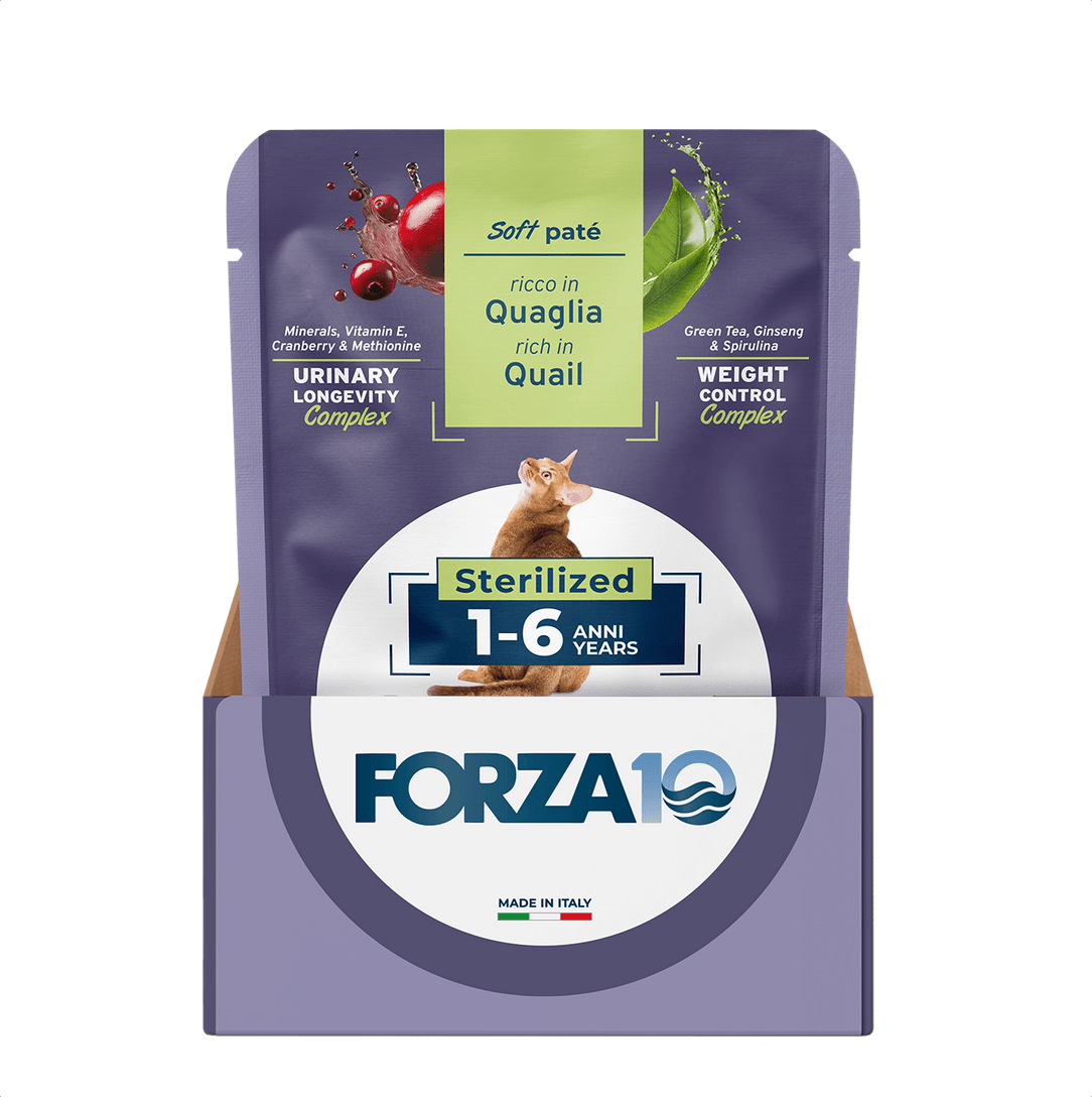 Forza 10 Soft Paté Gatto Adult 1-6 anni Sterilized - Quaglia - Il mio negozio