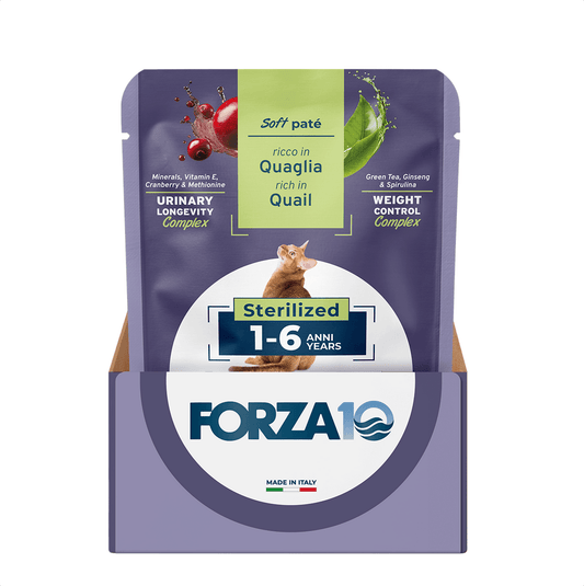 Forza 10 Soft Paté Gatto Adult 1-6 anni Sterilized - Quaglia - Il mio negozio