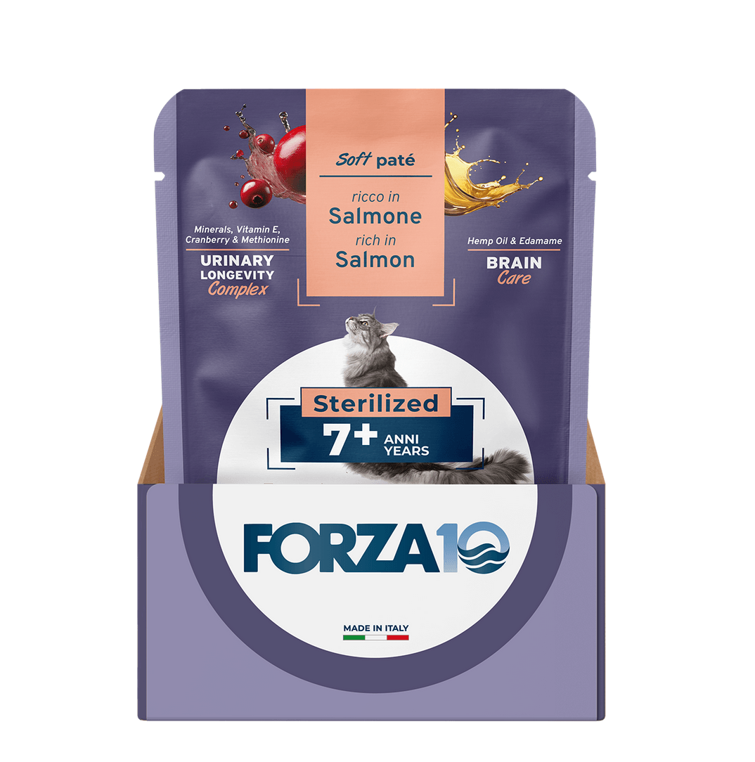 Forza 10 Soft Paté Adult 7+ anni Sterilized - Salmone 80 g - Il mio negozio