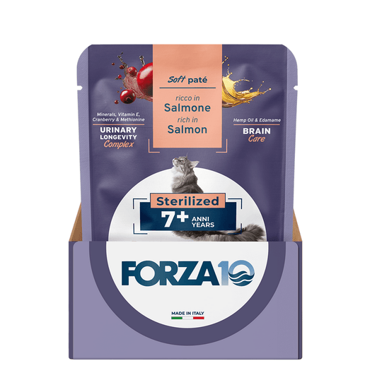 Forza 10 Soft Paté Adult 7+ anni Sterilized - Salmone 80 g - Il mio negozio