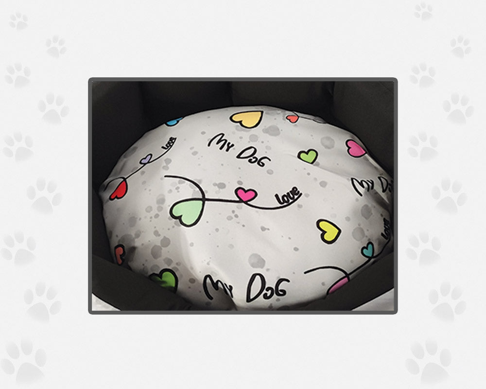 Nasonero Cuccia Poliestere Sfoderabile Trono Ovale I Love my Dog tre misure