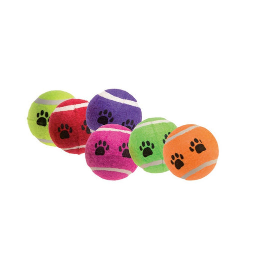 GimDog Set di 6 Palle da Tennis 6,3 cm – Giochi Colorati per Cani