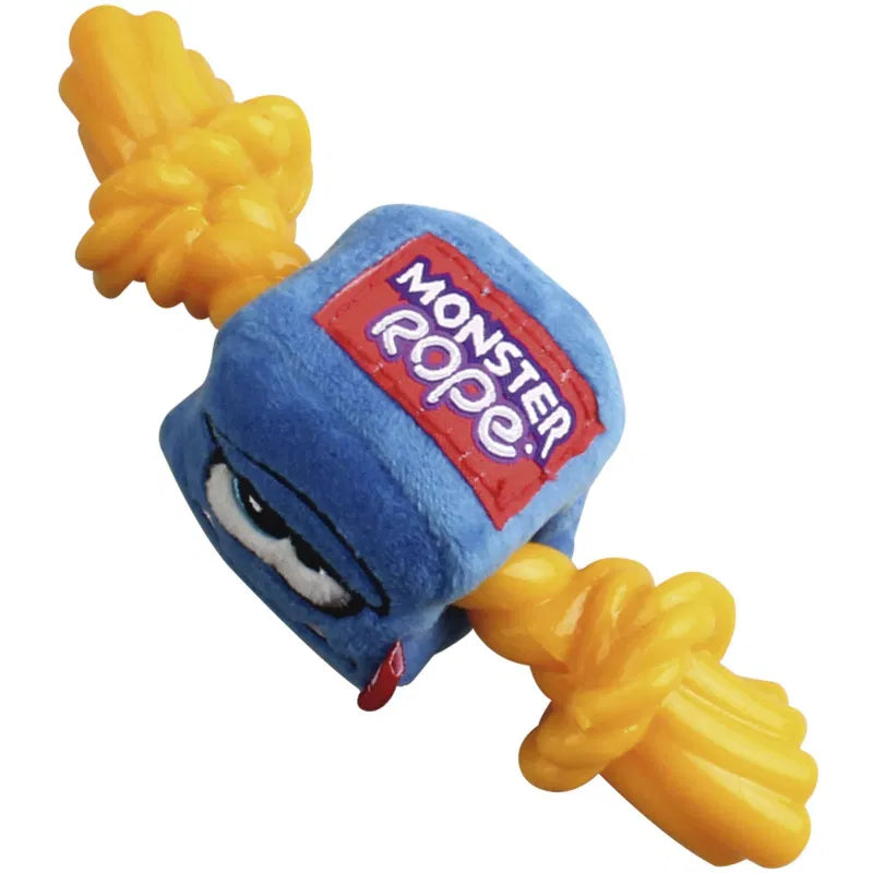 Giocattolo per cani Monster Rope GiGwi – Peluche e TPR con testa blu resistente