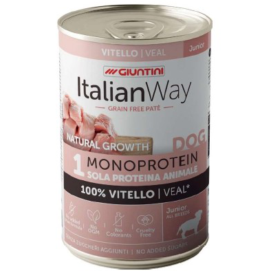 ItalianWay Dog Grain Free Monoprotein - Vitello Lattina 400g