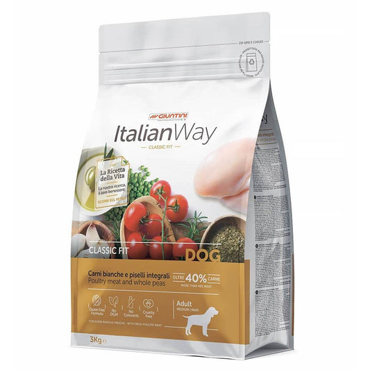 ItalianWay Classic Fit Carni Bianche e Piselli Integrali Adult Medium Maxi 12 Kg. - Il mio negozio