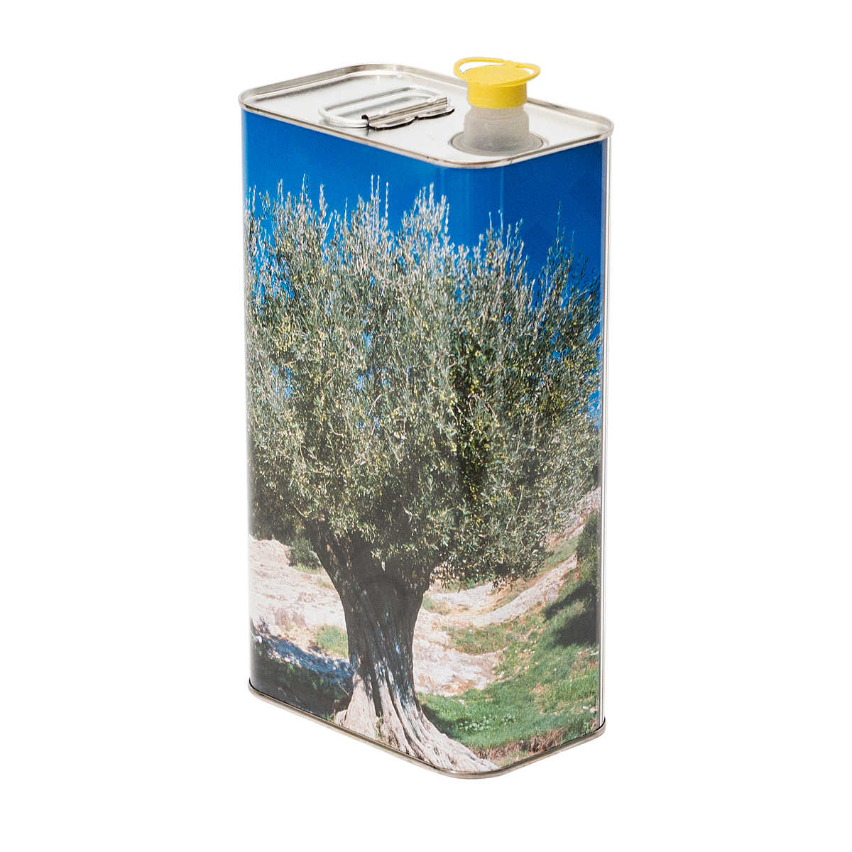 Lattina per olio 3 litri Albero in banda stagnata