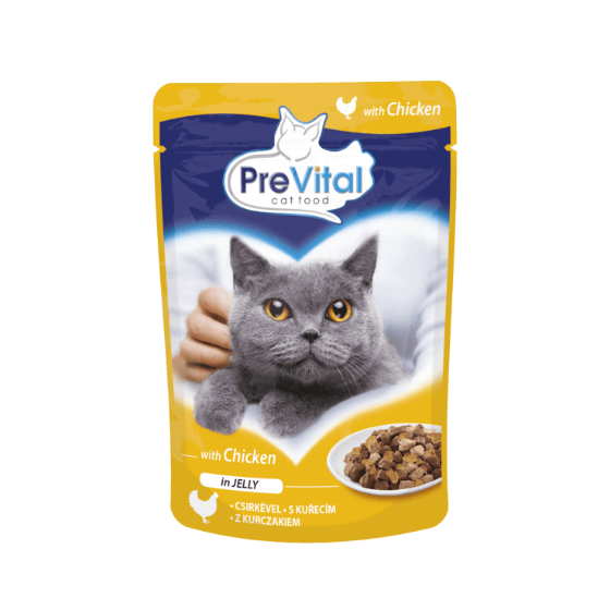 Bustina Prevital Per Gatti Adulti con Pollo in gelatina 100 gr - Il mio negozio