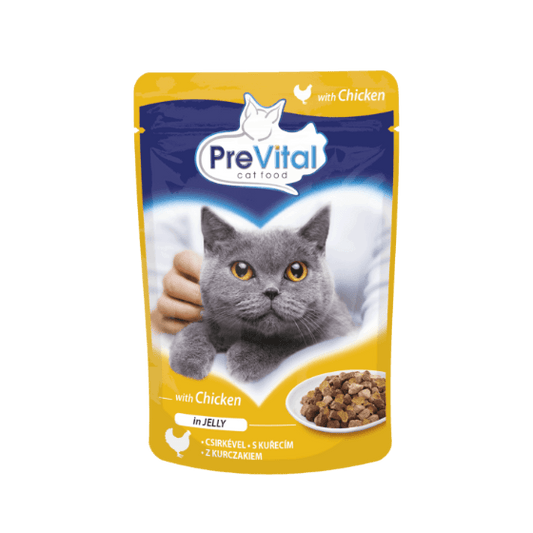 Bustina Prevital Per Gatti Adulti con Pollo in gelatina 100 gr - Il mio negozio