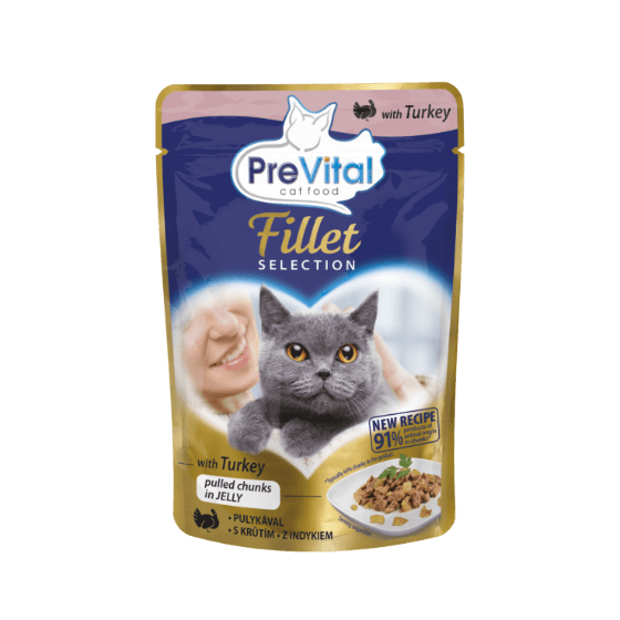 Bustina Prevital Per Gatti Adulti con Tacchino in gelatina 100 gr - Il mio negozio