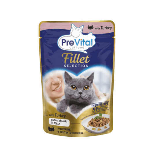Bustina Prevital Per Gatti Adulti con Tacchino in gelatina 100 gr - Il mio negozio