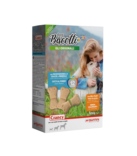 Crancy Biscotti Plus per Cani – Snack Vitaminici e Minerali per il Benessere Quotidiano 500 gr.